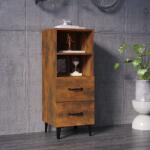 vidaXL Servanta, stejar fumuriu, 34, 5x34x90 cm, lemn compozit GartenMobel Dekor (817417) Comoda