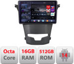 Edotec Navigatie Android SsangYong Korando 2014-2019 QLED 2K 16GB+512GB (KIT-1159+EDT-E809-2K)