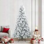 vidaXL Brad de Craciun Artificial cu Ramuri Articulate, Acoperit cu Zapada GartenMobel Dekor (42019310)
