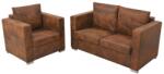 vidaXL Set canapea 2 piese Imitatie piele întoarsa GartenMobel Dekor (274883) Canapea