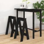 vidaXL Scaune, 2 buc. , negru, 40x40x75 cm, lemn masiv de pin GartenMobel Dekor (823673)
