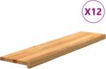 vidaXL Trepte de scara 12 buc maro deschis lemn masiv de stejar GartenMobel Dekor (3282987) Covor