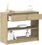 vidaXL Masuta consola "SAUDA", stejar, 89, 5x36, 5x73 cm, lemn masiv pin GartenMobel Dekor (377599)