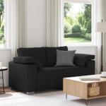vidaXL Canapea pentru doua persoane Negru 160 cm tesatura GartenMobel Dekor (4105219) Canapea