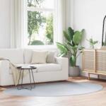 vidaXL Covor oval gri Huarte 160x230 cm din poliester, antiderapant (4103688) Covor