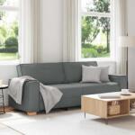 vidaXL Canapea cu 3 locuri, gri închis, 220x78x84 cm, material textil GartenMobel Dekor (4104991) Canapea