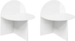 vidaXL Noptiera 2 pcs Alb foarte lucios 40 x 35, 5 x 45, 5 cm GartenMobel Dekor (8001140)