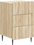 vidaXL Noptiera stejar sonoma cu 3 sertare, 43x41x68 cm, lemn prelucrat (894327)