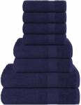 vidaXL Set prosoape 8 piese Bleumarin 360 g/m2 100% bumbac GartenMobel Dekor (137066) Prosop
