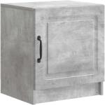 vidaXL Noptiera gri beton cu usa, 43 x 34, 5 x 47 cm, din lemn prelucrat (895721)