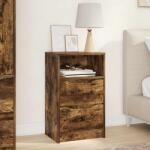 vidaXL Noptiera Stejar fumuriu 40 x 30 x 467 cm Lemn compozit GartenMobel Dekor (888917)