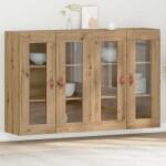 vidaXL Dulapuri de perete 2 pcs Stejar Artizanal 69, 5 x 34 x 90 cm GartenMobel Dekor (3334300) Comoda
