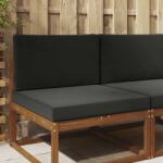 vidaXL Perna pentru canapea de exterior 2 pcs Negru Poliester GartenMobel Dekor (900836)