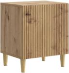 vidaXL Noptiera stejar artizanal cu usa si raft, 43 x 34, 5 x 50 cm (894583)