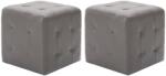 vidaXL Noptiere, 2 buc. , gri, 30x30x30 cm, piele ecologica GartenMobel Dekor (249013)