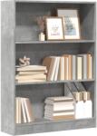 vidaXL Biblioteca, gri beton, 80x24x109 cm, lemn prelucrat GartenMobel Dekor (857838) Biblioteca
