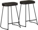 vidaXL Scaune de bar 2 buc Negru 45x40x62 cm lemn masiv de mango GartenMobel Dekor (4013528)