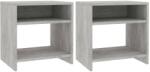 vidaXL Noptiere, 2 buc. , gri beton, 40x30x40 cm, lemn prelucrat GartenMobel Dekor (800018)