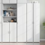 vidaXL Dulap înalt, alb, 45x42, 5x185 cm, lemn compozit GartenMobel Dekor (3281406) Comoda