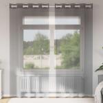 vidaXL Perdele Voile cu Oeje 2 buc Maro Deschis GartenMobel Dekor (4102127)