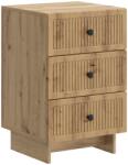 vidaXL Noptiera cu 3 sertare, stejar artizanal, 43 x 41 x 66, 5 cm (893874)