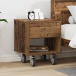 vidaXL Noptiera Lemn vechi 40, 5 x 40 x 48 cm Lemn compozit GartenMobel Dekor (891068)