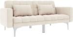 vidaXL Canapea extensibila, crem, material textil GartenMobel Dekor (247216) Canapea