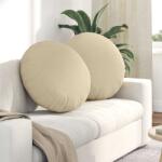 vidaXL Perne de Sezut 2 pcs Crem Ø60 x 21 cm tesatura GartenMobel Dekor (42014201)