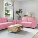 vidaXL Set de canapele cu perne, 2 piese, roz, catifea GartenMobel Dekor (3324703) Canapea