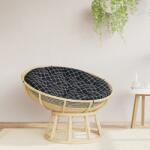 vidaXL Perna rotunda negru Ø 100x11 cm tesatura Oxford model carouri GartenMobel Dekor (361978)