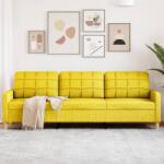 vidaXL Canapea cu 3 locuri, galben deschis, 210 cm, material textil GartenMobel Dekor (4007419) Canapea