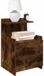 vidaXL Noptiere 2 buc. cu 2 sertare, stejar afumat, 40x36, 5x62 cm GartenMobel Dekor (858641)