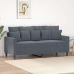 vidaXL Canapea cu 2 locuri, gri închis, 140 cm, catifea GartenMobel Dekor (359304) Canapea
