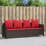 vidaXL Sezlong cu perne, maro, poliratan GartenMobel Dekor (368350)