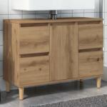 vidaXL Dulap de chiuveta stejar artizanal, 80x33x60 cm, lemn prelucrat GartenMobel Dekor (857127)