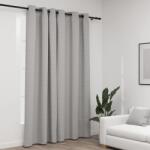 vidaXL Perdea opaca, aspect panza, cu ocheti, gri, 290x245 cm GartenMobel Dekor (321171)