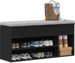 vidaXL Banca de pantofi neagra 102x30, 5x45 cm Lemn prelucrat GartenMobel Dekor (862704) Pantofar