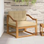 vidaXL Canapea Medie pentru Exterior Lemn Solid de Acacia natural GartenMobel Dekor (3436285) Canapea