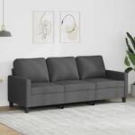 vidaXL Canapea cu 3 locuri, gri închis, 180 cm, material textil GartenMobel Dekor (359172) Canapea