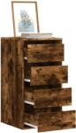 vidaXL Dulap colt cu sertare stejar fumuriu 40x41x76 cm lemn prelucrat GartenMobel Dekor (852865) Comoda