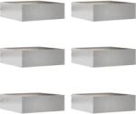 vidaXL Margine pentru gazon 6 pcs Argintiu 40 x 40 x 13 cm GartenMobel Dekor (874711)