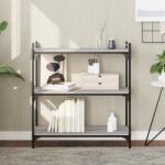 vidaXL Biblioteca cu 3 niveluri gri sonoma 80x30x86 cm, lemn prelucrat GartenMobel Dekor (837670) Biblioteca