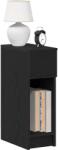 vidaXL Noptiere cu sertar 2 buc stejar negru 20x36x60 cm GartenMobel Dekor (858698)