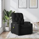 vidaXL Fotoliu de masaj rabatabil, negru, material textil GartenMobel Dekor (372493)