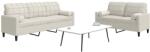 vidaXL Set de canapele cu perne/rulouri, 2 piese, crem, catifea GartenMobel Dekor (3278419) Canapea