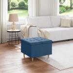 vidaXL Ottomana de depozitare albastru 60 x 60 x 45 cm tesatura GartenMobel Dekor (876823)