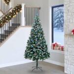 vidaXL Brad de Craciun artificial Verde 240 cm PVC si Otel si Plastic GartenMobel Dekor (3396289)