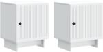 vidaXL Set 2 noptiere albe din lemn prelucrat, 43 x 34, 5 x 50 cm (893876)
