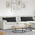 vidaXL Perne pentru canapea 2 pcs Negru 120 x 40 cm tesatura GartenMobel Dekor (42013814)