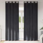 vidaXL Perdele opace 2 pcs Gri închis 140 x 245 cm Catifea GartenMobel Dekor (4107226)